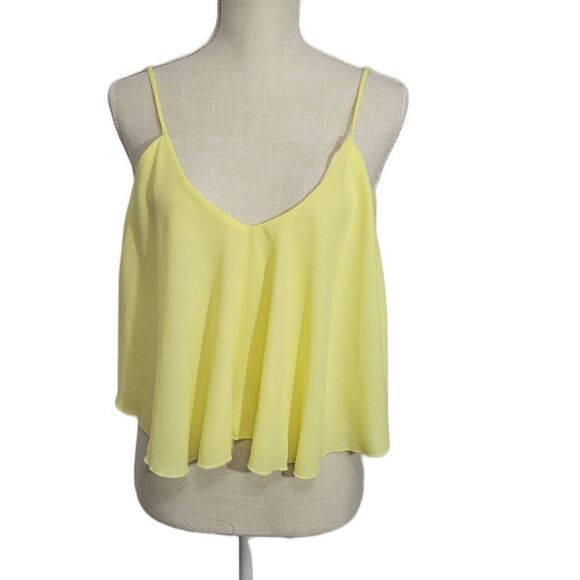 Persaya Draped blouse Yellow Sz M - Picture 1 of 7
